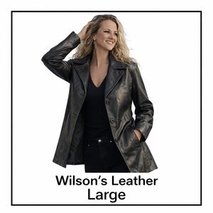 Vintage Wilson’s Leather Women’s Black Leather Jacket Large Excellent Condition!